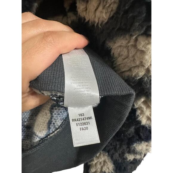 Z by Zella Green Urban Camo Print Faux Shearling Pullover Hoodie Small NEW - Picture 6 of 8